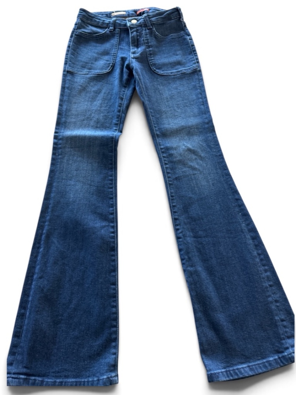 Pilcro Anthropologie High Rise Flare Jeans 27 Dark Wash